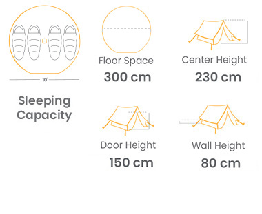 WHITEDUCK TENT ホワイトダックテント  Prota 4　7×9_Standard［4名］